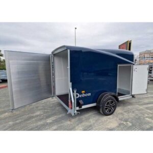 I-1.jpg Debon Cargo 1300 Blauer Anhänger Pullman Suspension Seitentür