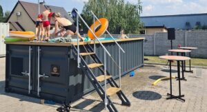 Gebrauchsfertiger Containerpool 6,2 m x 2,5 m, Komfortpaket