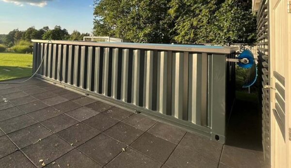 Gebrauchsfertiger Containerpool 6,2 m x 2,5 m, Komfortpaket